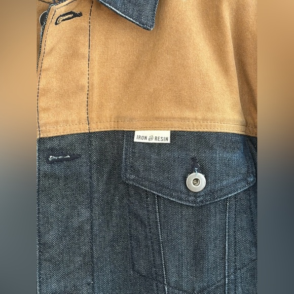 Iron & Resin Men's Denim and Waxed Canvas Jacket - Picture 2 of 8